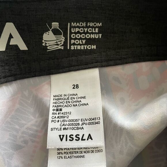 VISSLA Men's Vibrant Patterned Board Shorts W28 - Picture 3 of 3